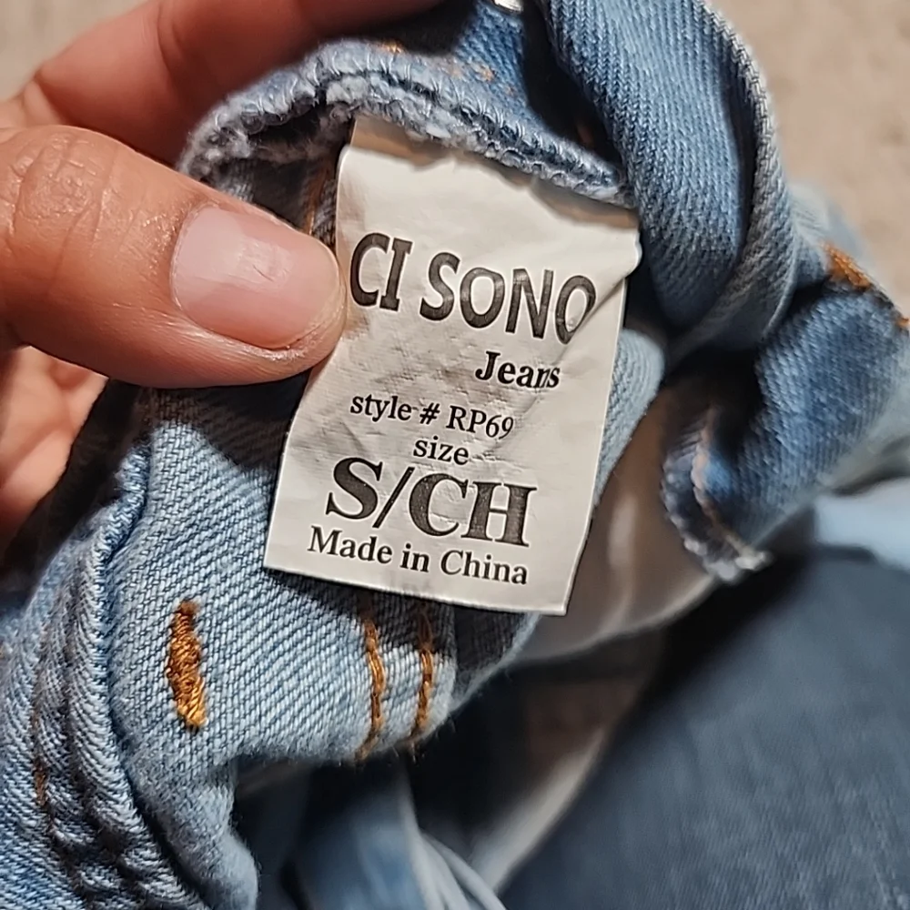 Ci Sono Womens Distressed Denim Overalls Size Small Light Wash Country Punk - Picture 9 of 11